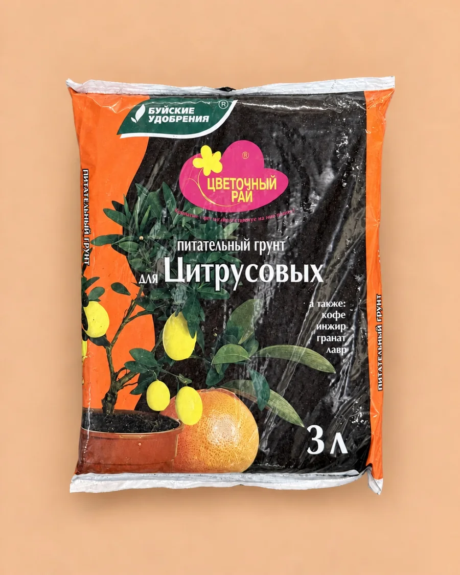 Грунт «Цветочный рай» для цитрусовых, 3 л